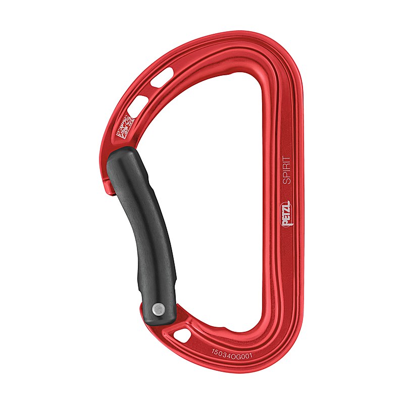 Petzl Materialkarabiner Spirit gebogen, rot
