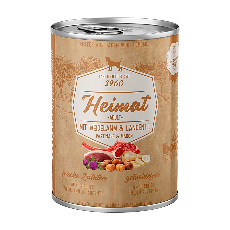 Bosch Heimat Hundefutter Adult mit Weidelamm und Landente