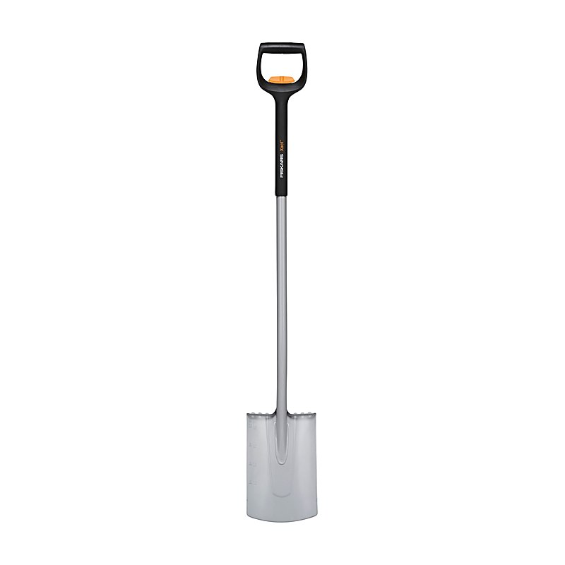 Fiskars Teleskop-Gärtnerspaten Xact, Ausführung rund