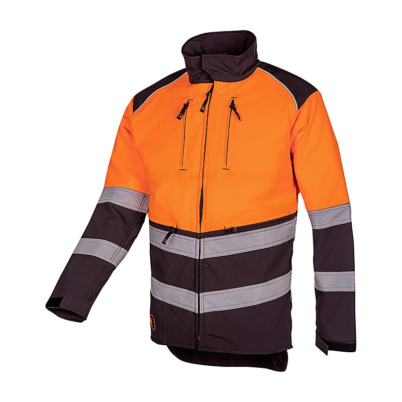 SIP Protection Warn-Schnittschutzjacke Forest Pro-tect, grau-leuchtorange, Größe XL