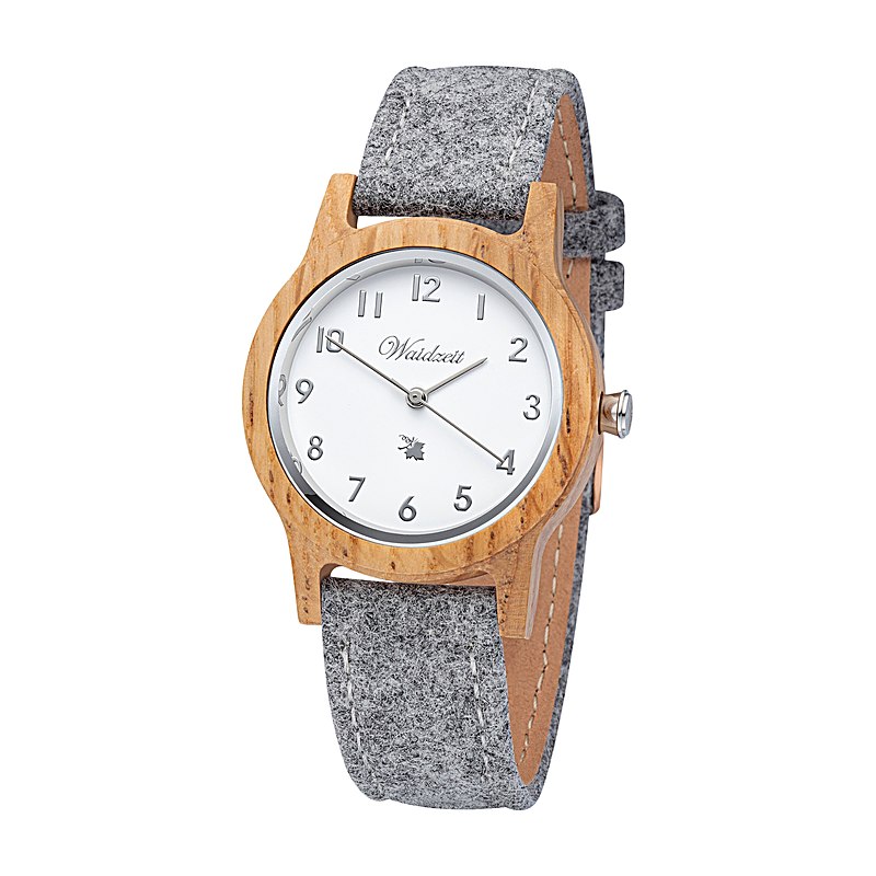 Waidzeit Damenuhr Barrique Alpin mit Lodenarmband