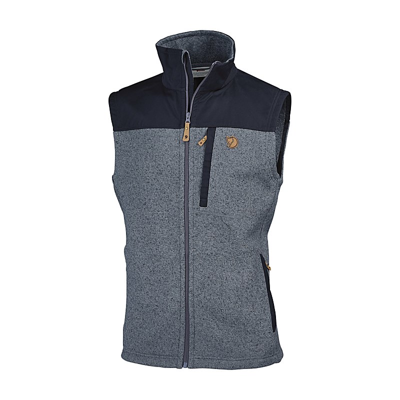 Fjällräven Herren-Fleeceweste Buck, grey-melange, Größe XXL