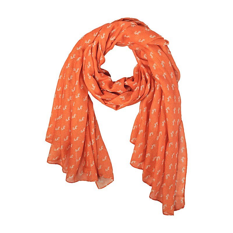 Skogen Tuch mit Hirschmotiv, orange, Größe one size