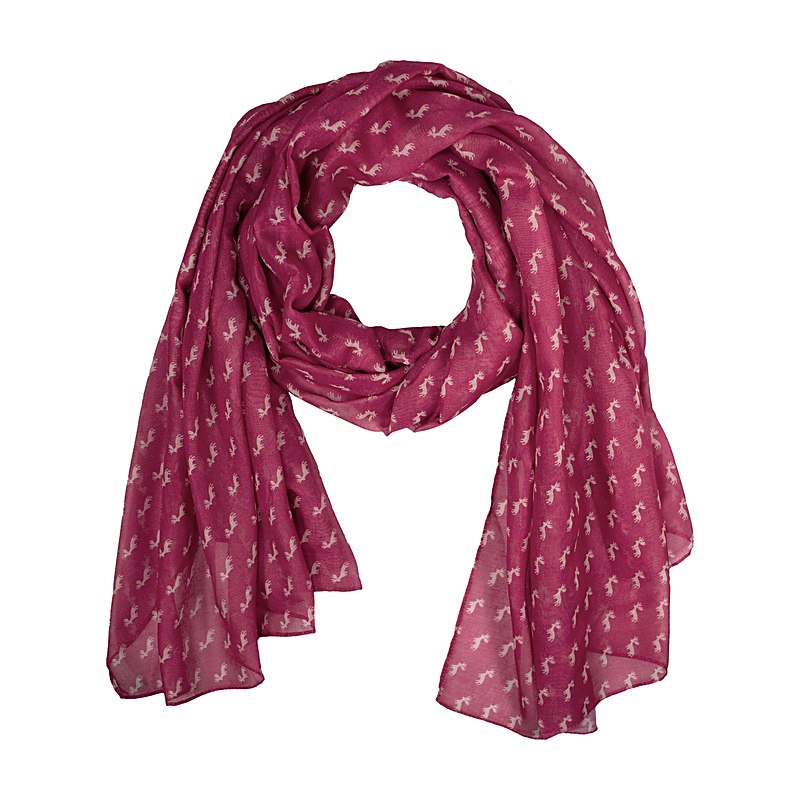 Skogen Tuch mit Hirschmotiv, pink, Größe one size