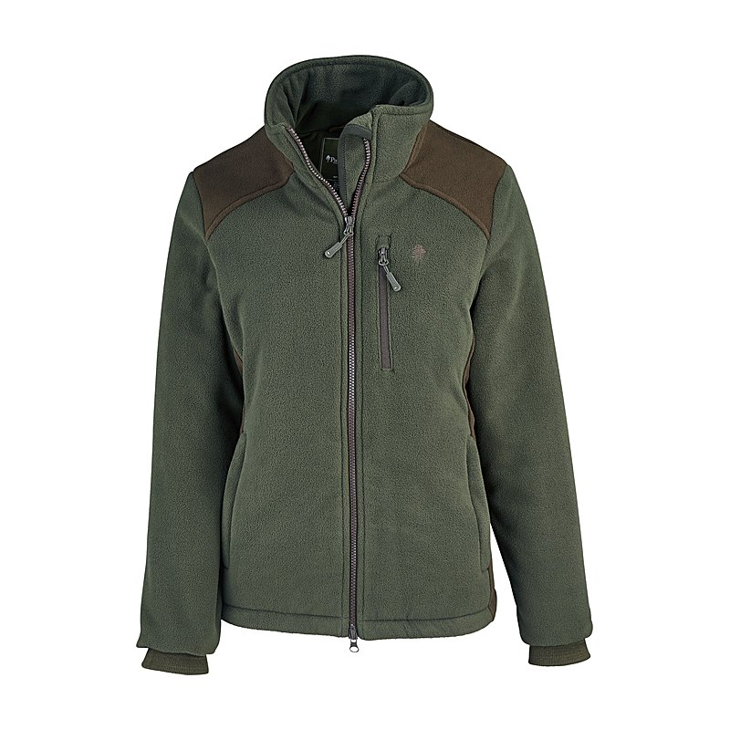 Pinewood Fleecejacke Harriette Padded, green-suedebrown, Größe XXL