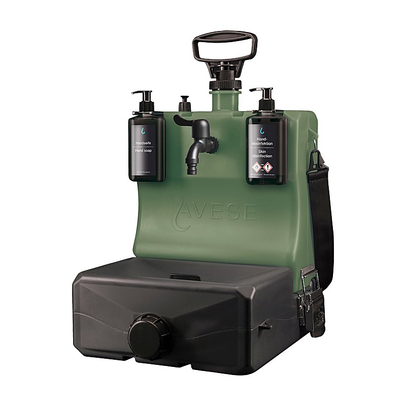 Lavese Mobiles Waschbecken-Set Standard, grün