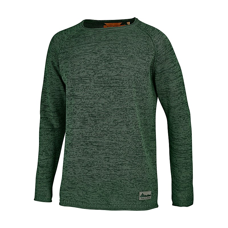 Tom Collins Pullover Rundhals, oliv, Größe XXL