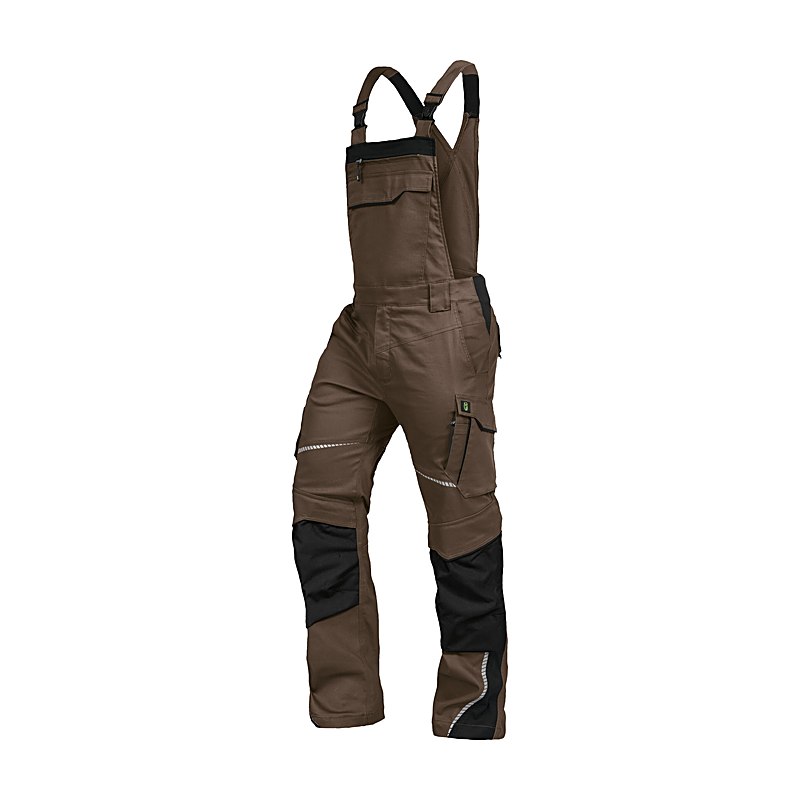 Leibwächter Latzhose Flex, haselnuss-schwarz, Größe 60