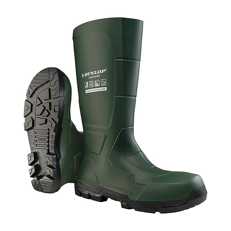 Dunlop Sicherheits-Gummistiefel Acifort Jobguard S5, olivgrün, Größe 44