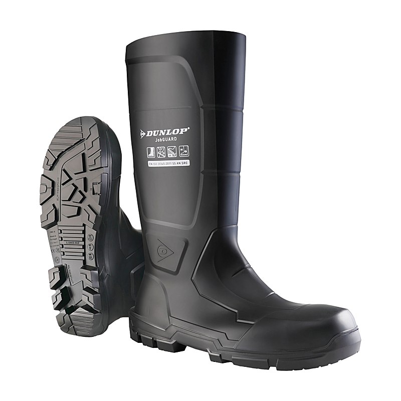Dunlop Sicherheits-Gummistiefel Acifort Jobguard S5, schwarz, Größe 39