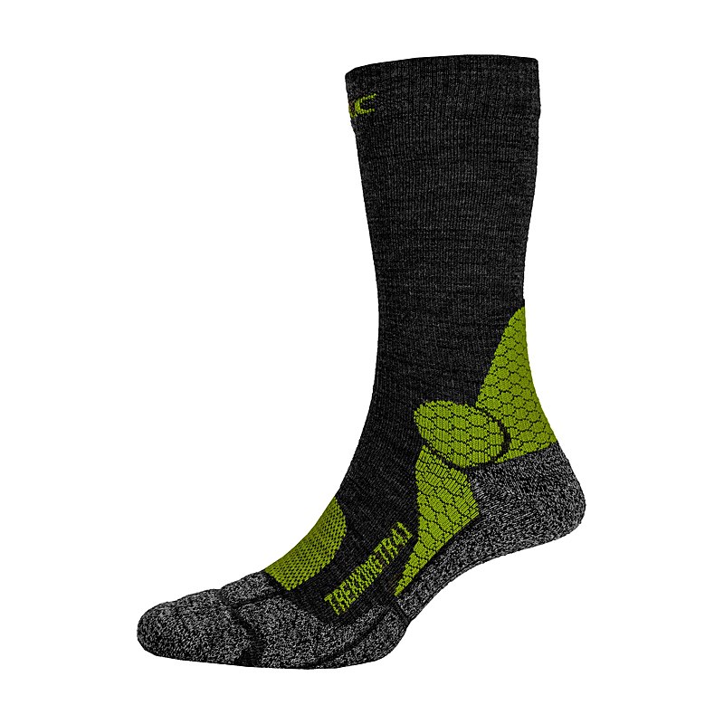 P.A.C. Trekkingsocken Merino Compression Pro TR 4.1, anthracite-forest, Größe 38/41