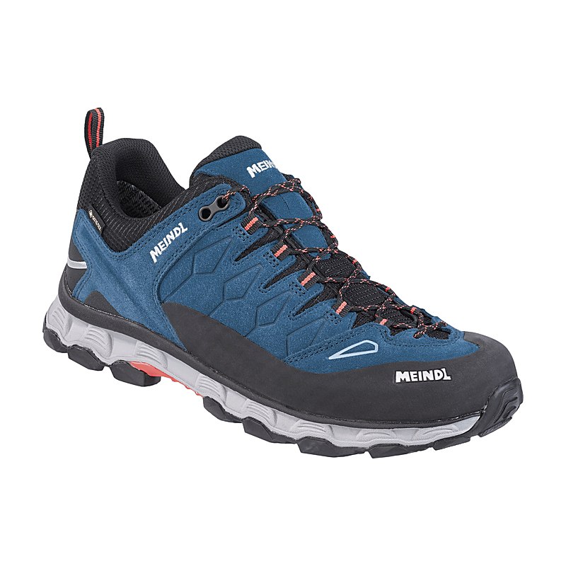 Meindl Freizeitschuhe Lite Trail GTX, blau-orange, Größe 11,5