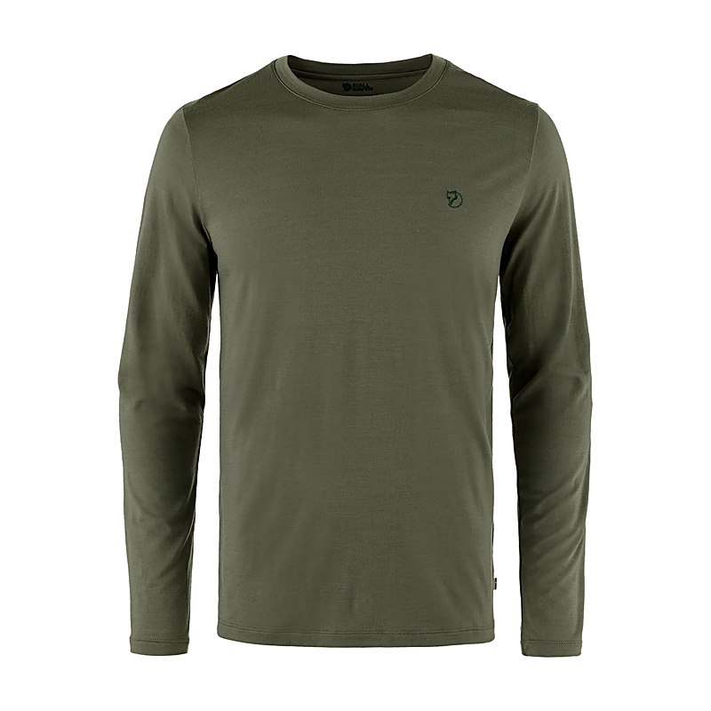 Fjällräven Langarmshirt Abisko Wool, laurel green, Größe XXL