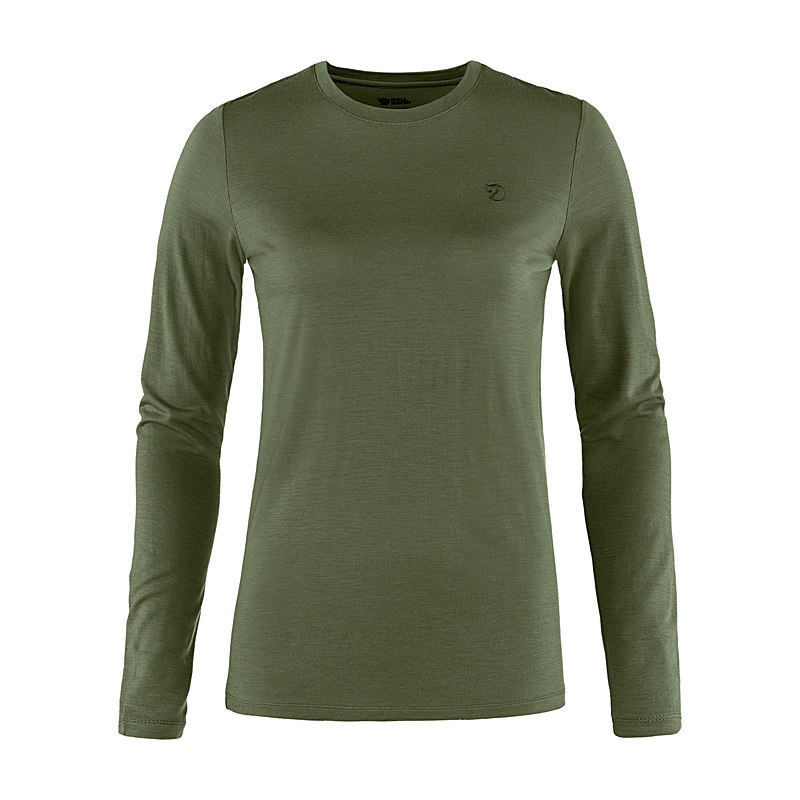 Fjällräven Langarmshirt Abisko Wool, laurel green, Größe S