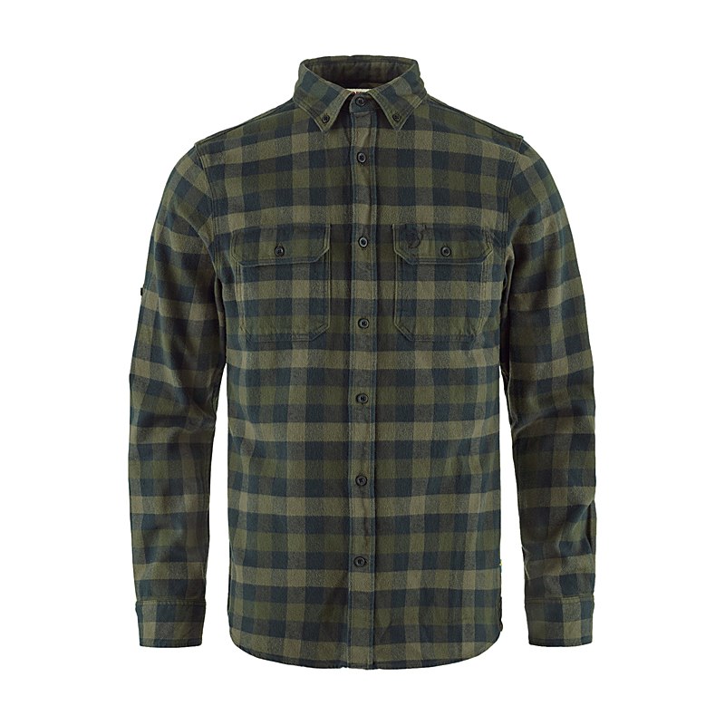 Fjällräven Herren-Langarmhemd Skog, deep forest-laurel green, Größe S