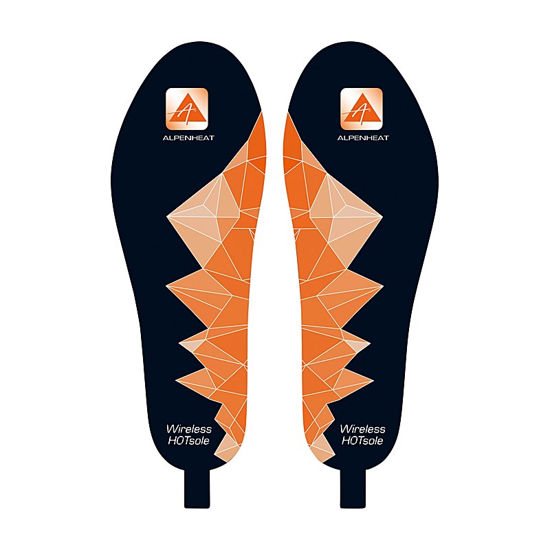 Alpenheat Beheizbare Einlegesohlen Wireless Hotsole, schwarz-orange, Größe S/M (35-40)
