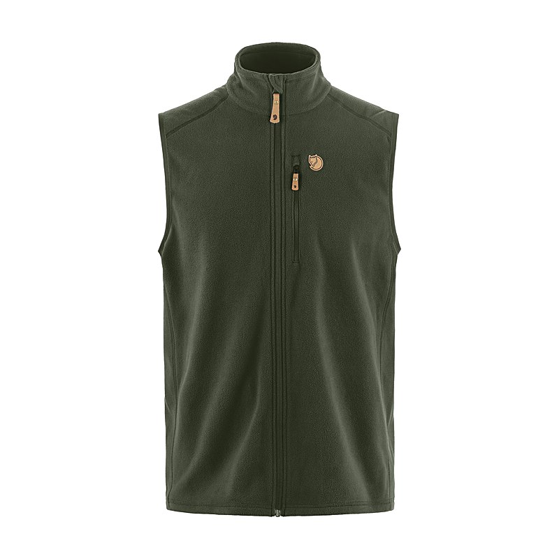 Fjällräven Weste Övik Lite Fleece, deep forest, Größe XL