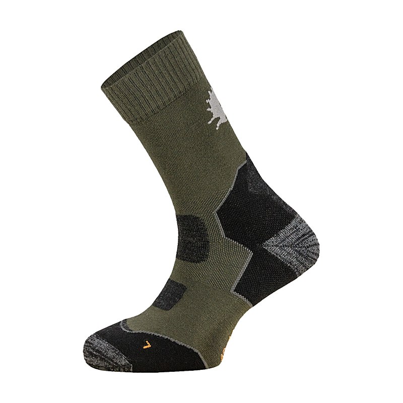 Nordforest Hunting Socken Merino Daily Doppelpack, oliv-schwarz, Größe 45/47