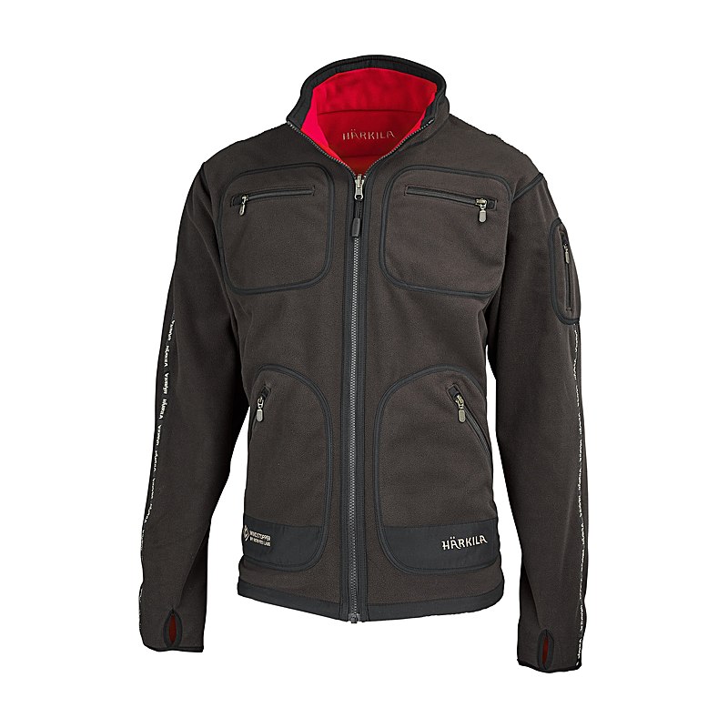 Härkila Wende-Fleecejacke Kamko, brown/red, Größe XXL