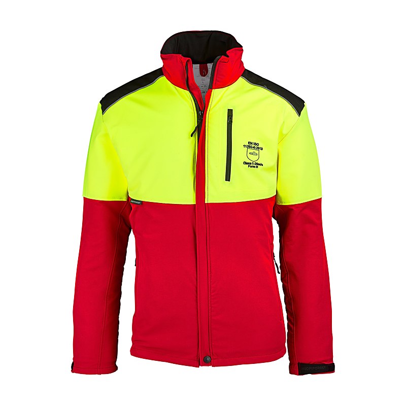 Profiforest Schnittschutzjacke, rot-gelb, Größe 4XL