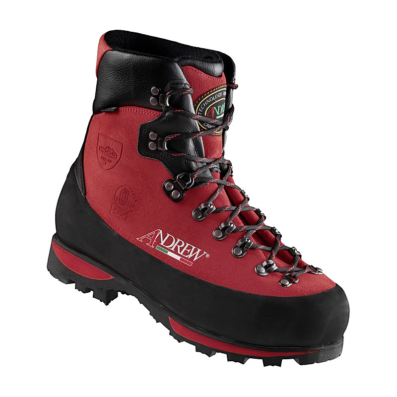 Andrew Schnittschutzstiefel Rozes Wood P S3 weit, rot, Größe 48