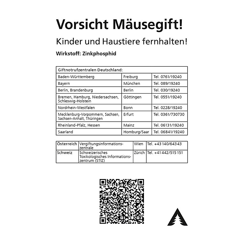 Aufkleber Vorsicht Mäusegift