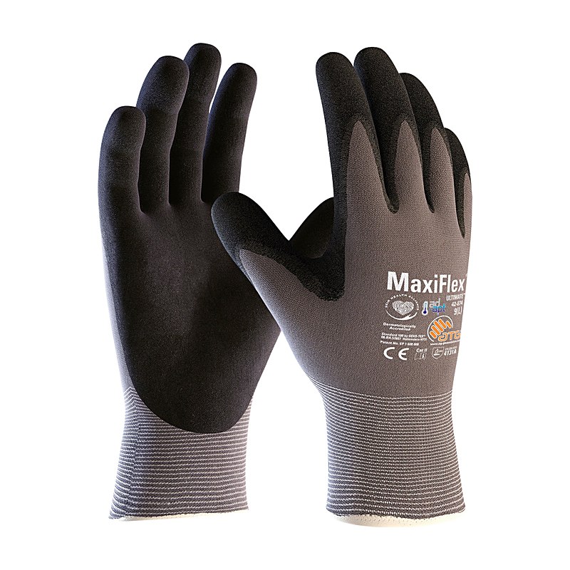Handschuhe Maxiflex Ultimate, grau-schwarz, Größe 11