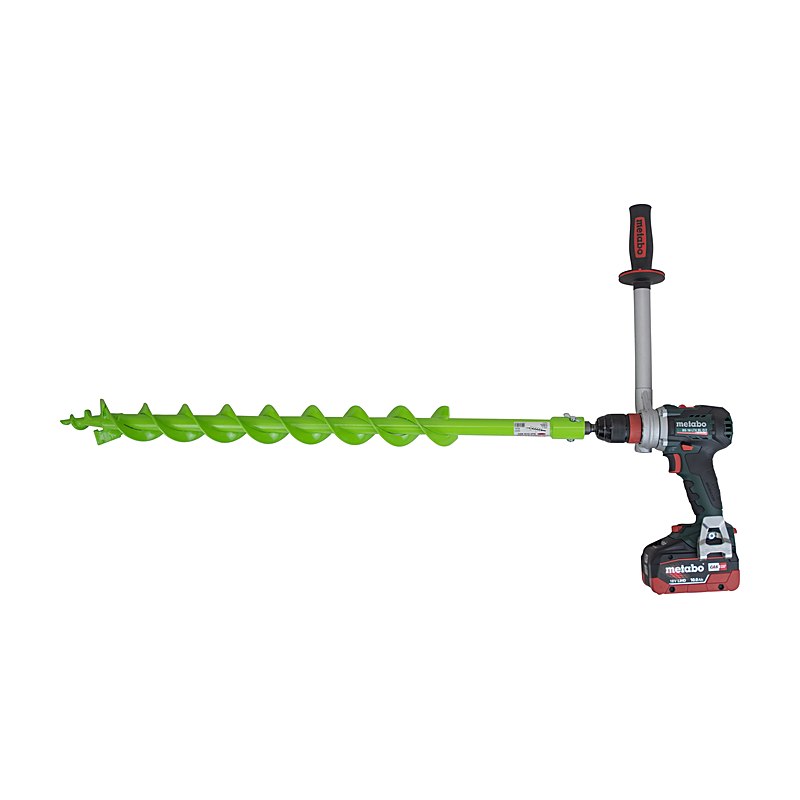 Pflanzbohrer-Set mit schweren Bohrern und Metabo BS 18 LTX BL Q I