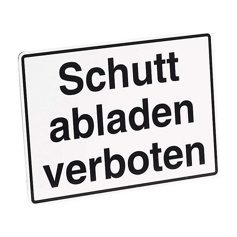 Schild Schutt abladen verboten