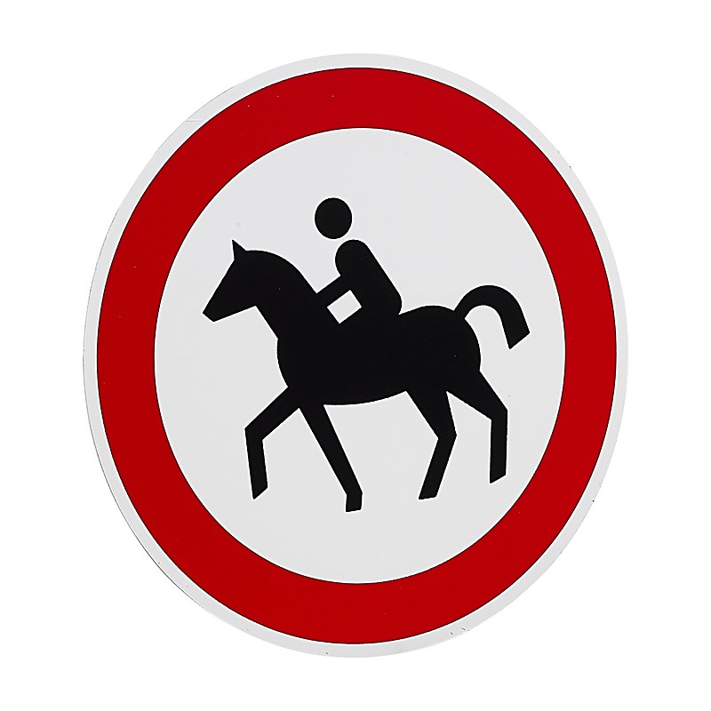 Schild Verbot für Reiter, Gewicht 1685 g