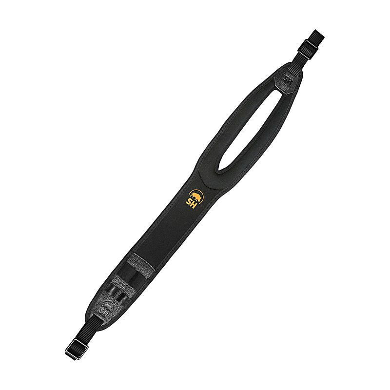 Sauenhammer Gewehrriemen, schwarz-orange
