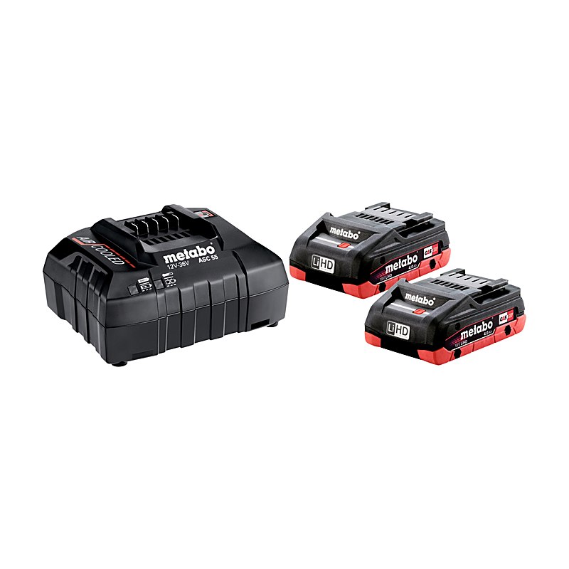 Metabo Basis-Set 2x LiHD 4,0 Ah und ASC 55