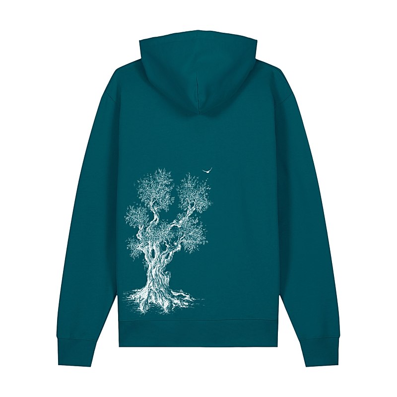 Life-Tree Hoodie Olive Tree, stargazer blue, Größe XS