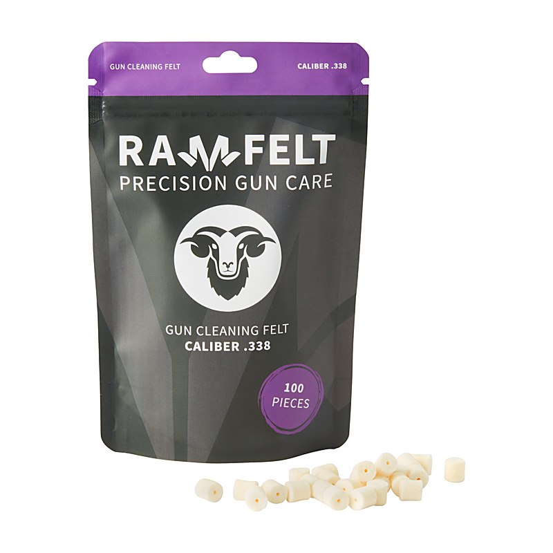 Ramfelt Laufreiniger für Büchsen, Kaliber 8,5 mm (.338), 100 Stück