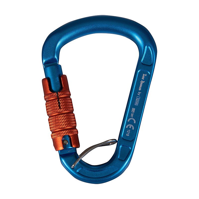 Tree Runner Karabiner Belay HMS Evo Trilock, blau-orange