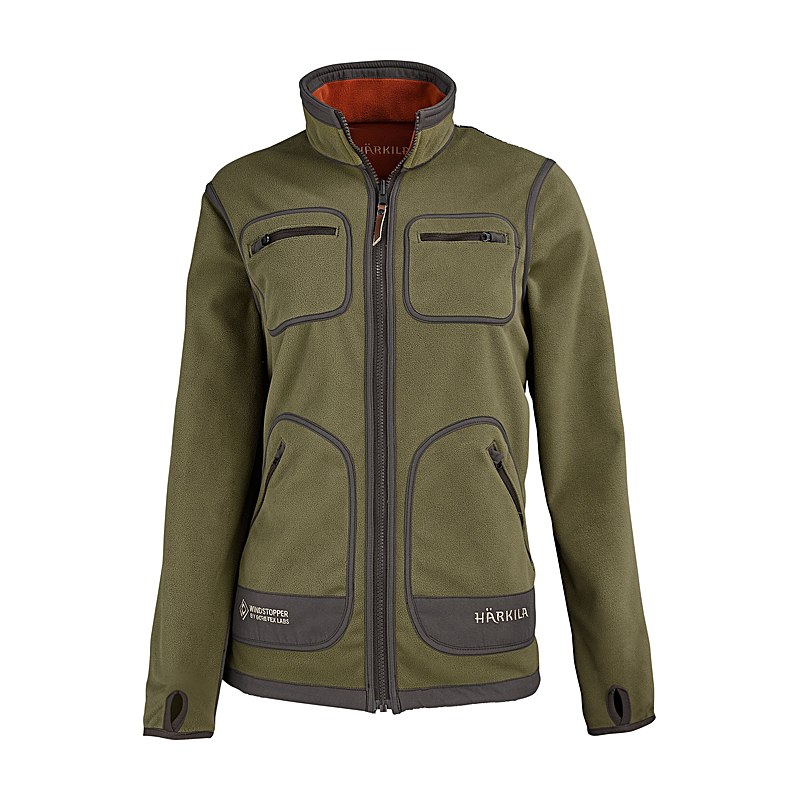 Härkila Fleecejacke Kamko, wendbar, dark olive/arabian spice, Größe S