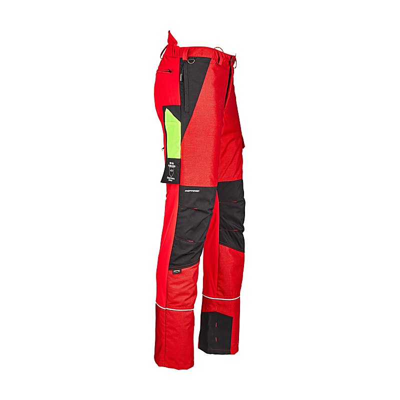 Profiforest Schnittschutz-Bundhose Extreme Klasse II, rot, Größe M - 5 cm