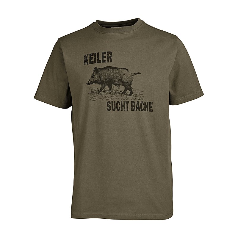 Hubertus T-Shirt Keiler sucht Bache, schilf, Größe 3XL