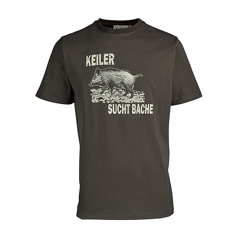 Hubertus T-Shirt Keiler sucht Bache, oliv, Größe 3XL