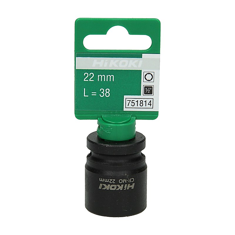 Hikoki Proline Kraft-Stecknuss 1/2" Außensechskant, Schlüsselweite 22 mm