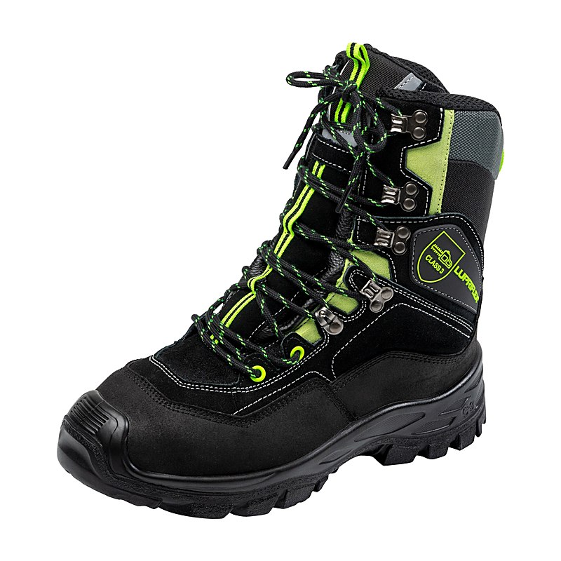 Lupriflex Schnittschutzstiefel Class 3 Sportive Hunter, schwarz-limettengrün, Größe 40