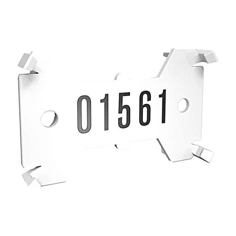 Hightech-Plättchen Naturweiß ohne Barcode, W/S, Wunsch Zahlenf