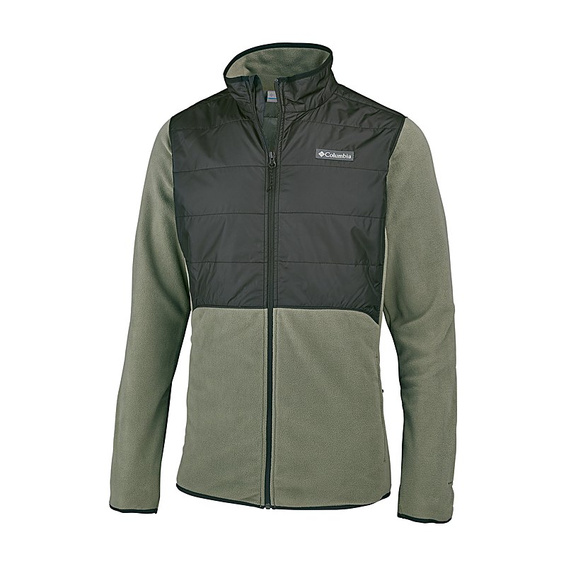 Columbia Jacke Basin Butte Full Zip Fleece II, stone green-black, Größe M