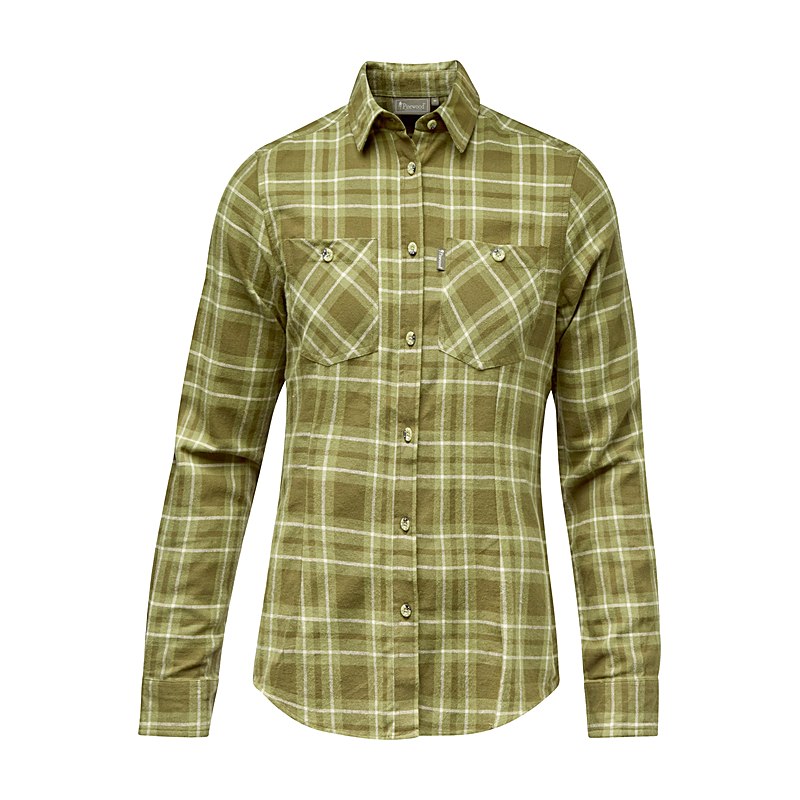 Pinewood Langarmbluse Härjedalen, olive green, Größe M