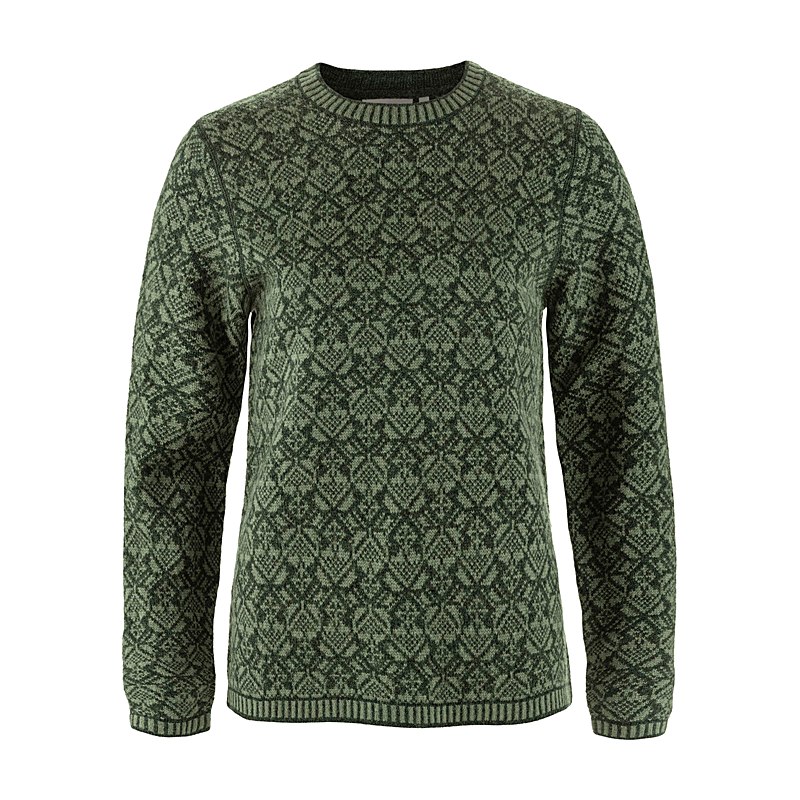 Fjällräven Pullover Snow Round Neck, deep forest, Größe M