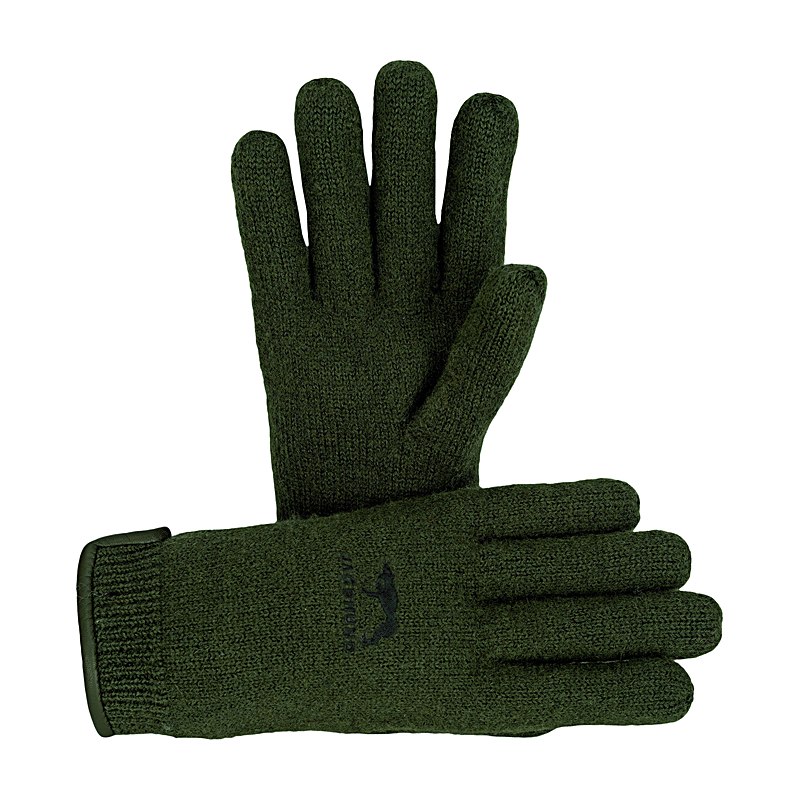 Jagdhund Strickhandschuh Straden, oliv, Größe XL