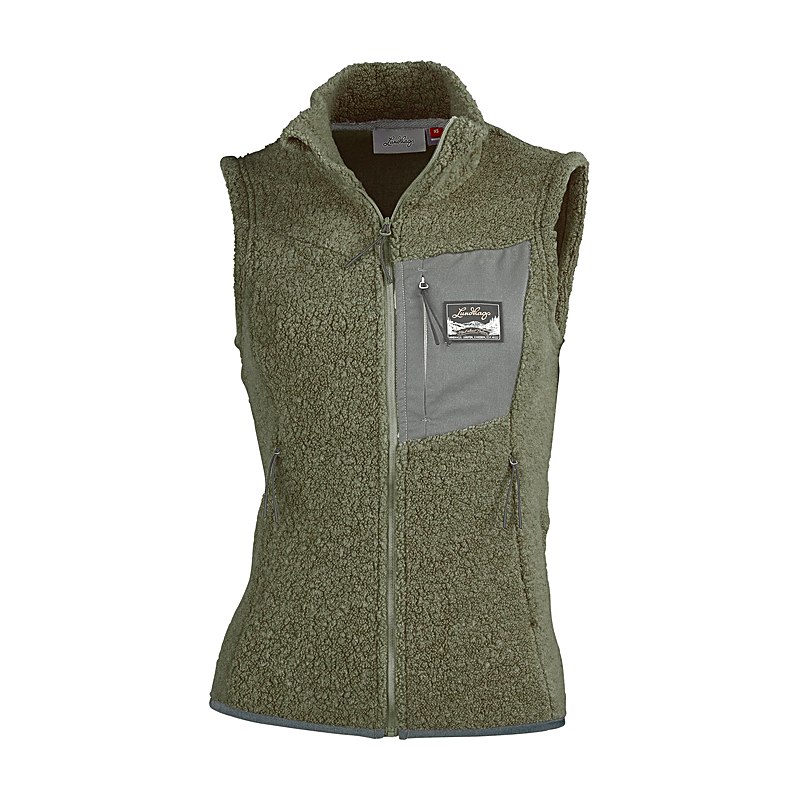 Lundhags Weste Flok Wool Pile, forest green, Größe XS