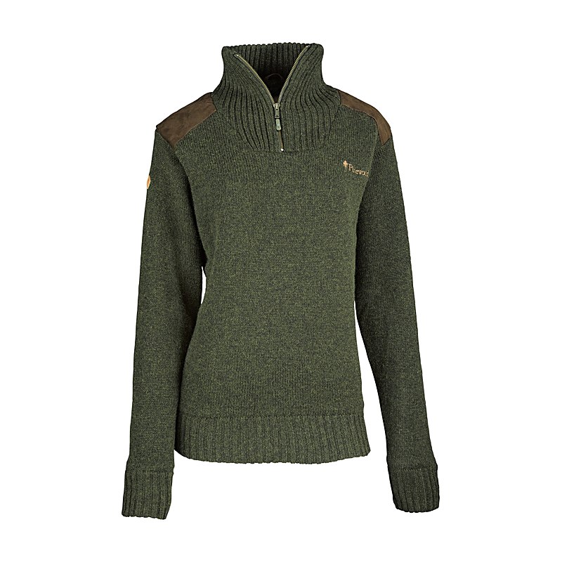 Pinewood Pullover Hurricane, d.green mel, Größe XS