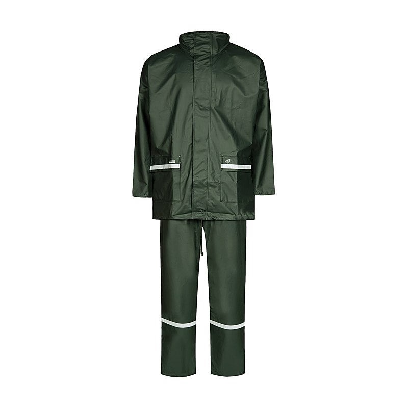 Lyngsøe Regenset mit Jacke und Hose, grün, Größe S
