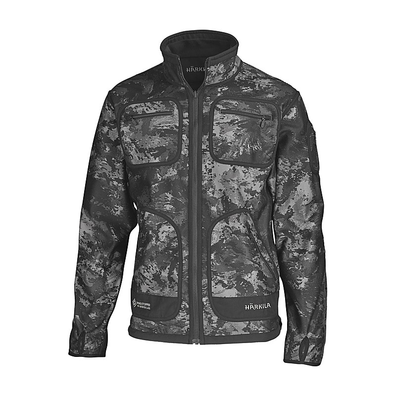 Härkila Fleecejacke Kamko Noctyx WSP, wendbar, axis msp black/willow green, Größe XL